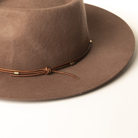 Lennox Wool Fedora Brown