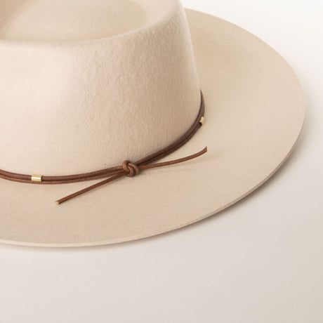 Lennox Wool Fedora in Buff