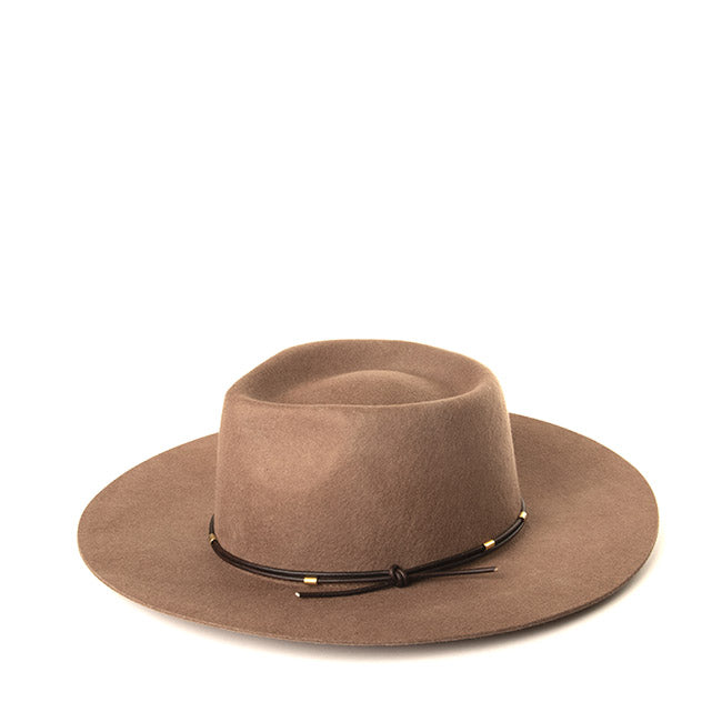 Lennox Wool Fedora Brown