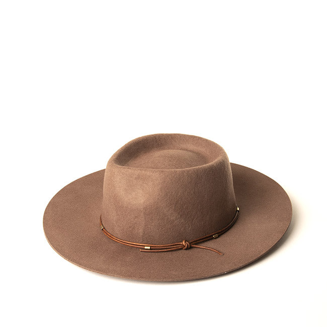 Lennox Wool Fedora Brown