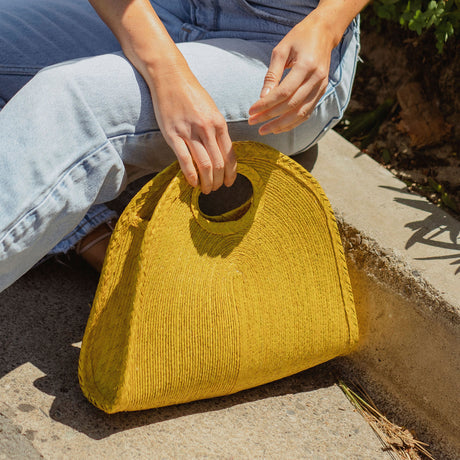 Capri Handheld Tote in Yellow