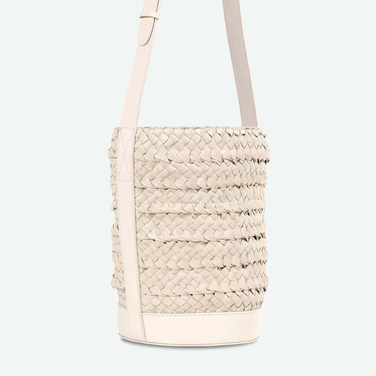 Stone Emery Woven Leather Bucket