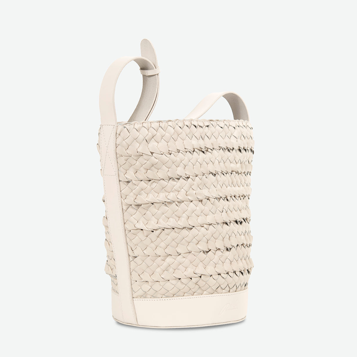 Stone Emery Woven Leather Bucket