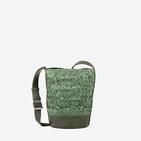 Mini Pine Emery Woven Leather Bucket