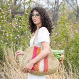 Makara Market Tote in red/fuchsia